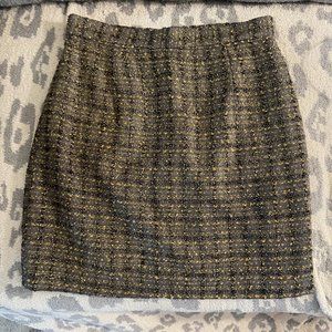 BB Dakota Tweed Gold Skirt - Size: 8